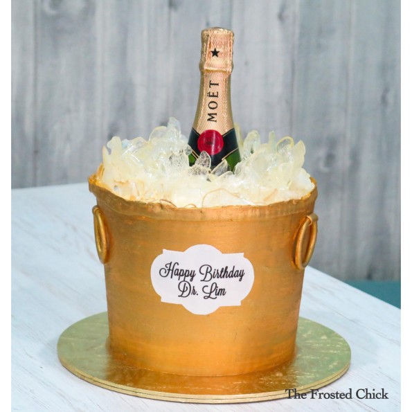 Champagne Ice Bucket Cake